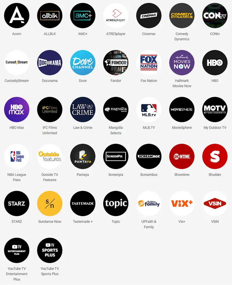 youtube tv add-on networks mexico