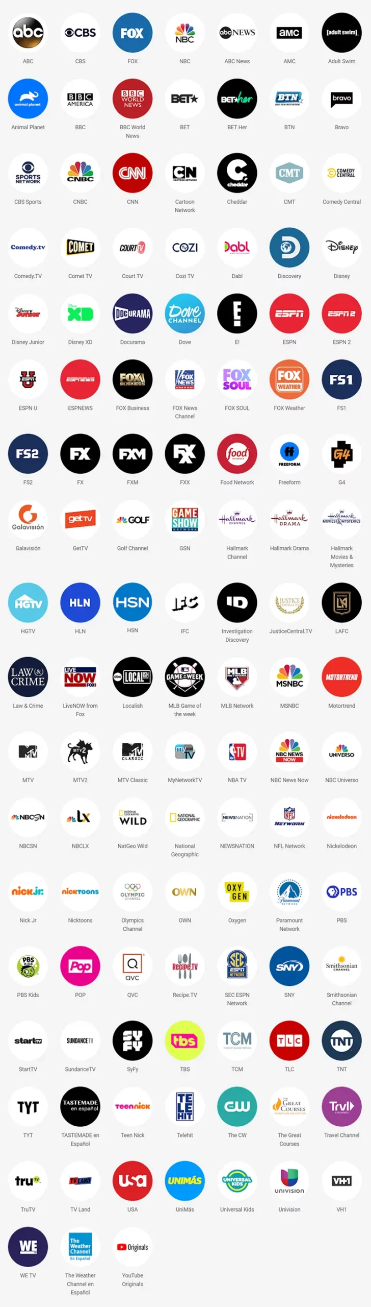 youtube tv channels mexico